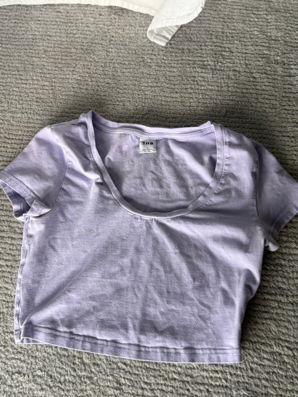 TNA Lilac Scoop Neck Cropped Tee